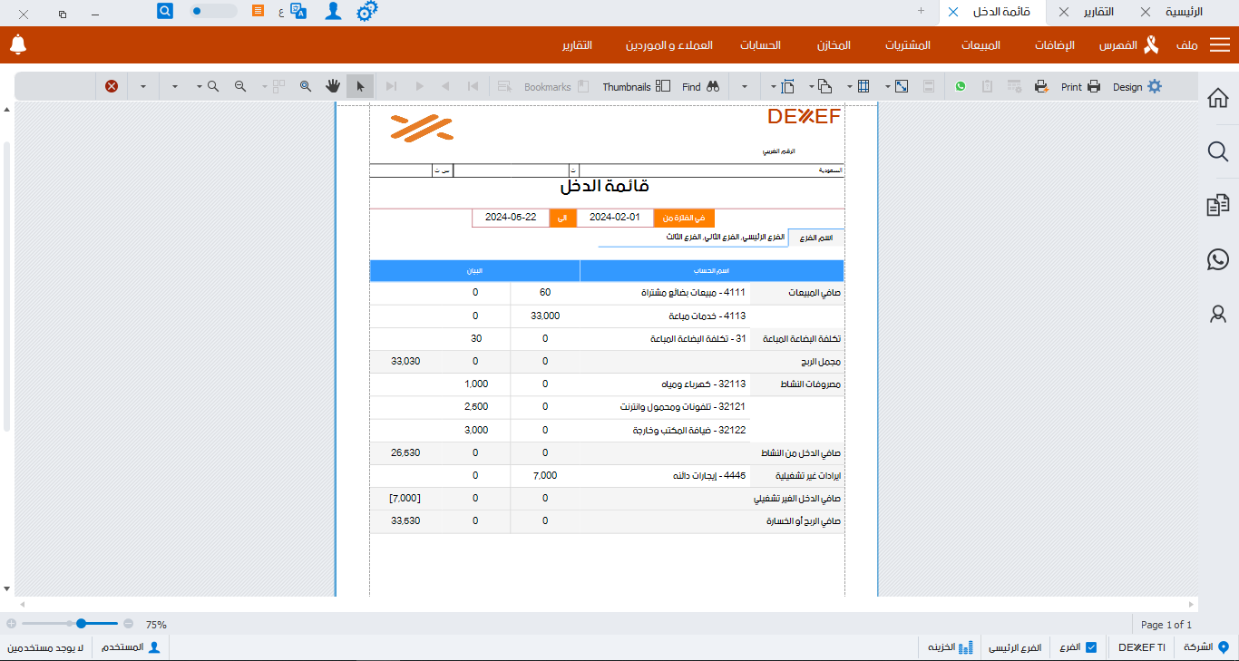 قائمة الدخل